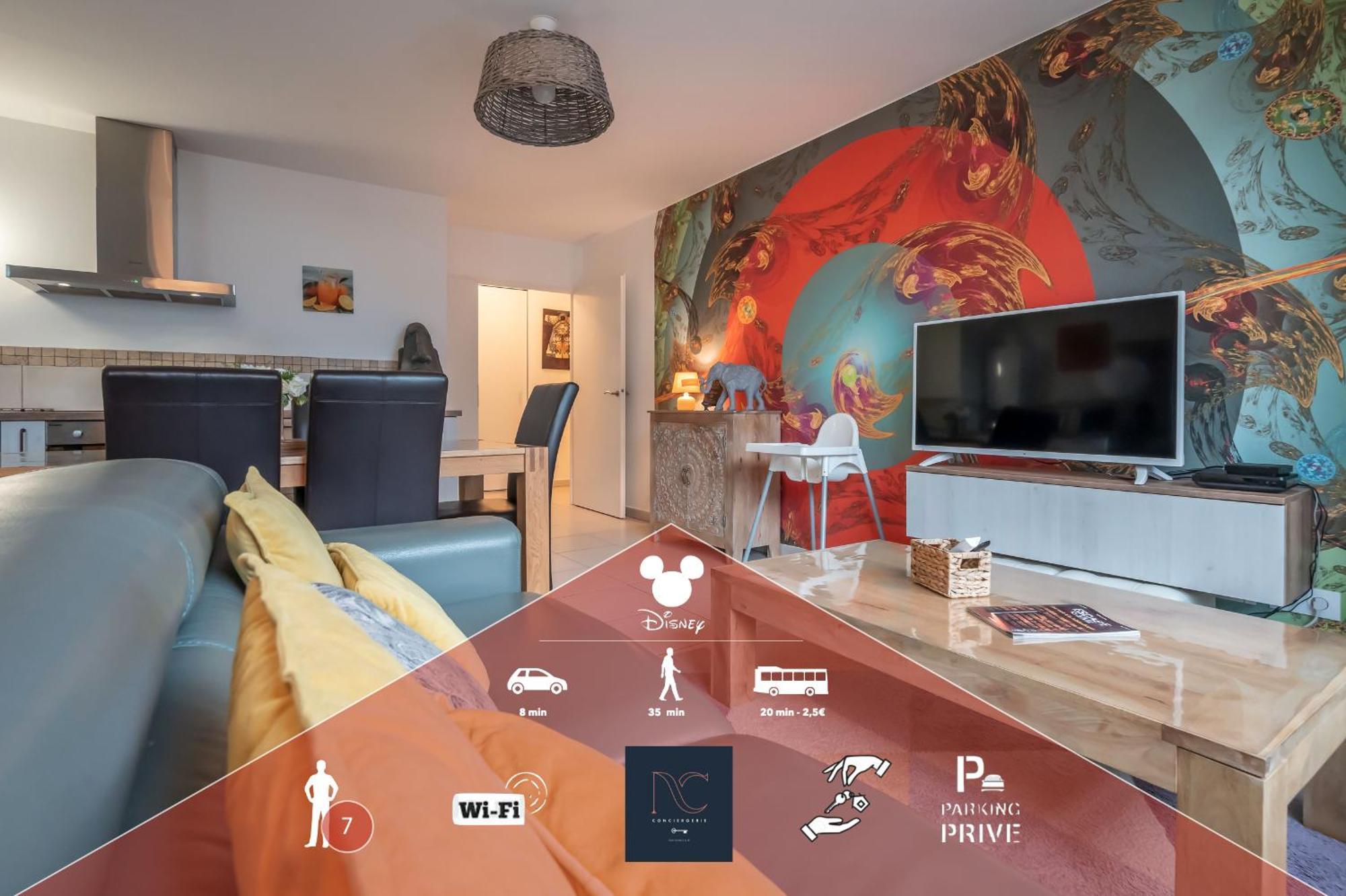 *Disneyland-Paris* 7Pers, Wifi, Parking, Netflix Montévrain Exteriér fotografie